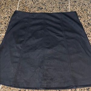 Black suede skirt